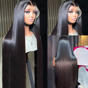 วิกผมลูกไม้ดิบอินเดียขนาด40นิ้วความละเอียดสูงวิกผมมนุษย์ติด100% หนังกำพร้าวิกผมลูกไม้ด้านหน้าสำหรับผู้หญิงผิวดำ - Product Image 5