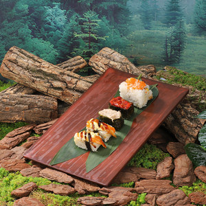Plateau à sushi créatif en mélamine, rectangulaire, couleur unie, pour hôtel, fête, usage commercial, vaisselle, assiette à steak - Product Image 3