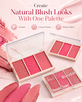 Palette de fard à joues et de poudre de contour pour le visage, fini mat naturel, résistant à l'eau, longue tenue, 3 couleurs, vente chaude