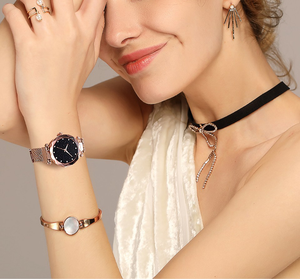 2019 Venditore Caldo Della Cinghia Della Maglia Cielo Stellato Signore di Modo Orologio Magnete Orologio Al Quarzo Orologio Da Polso - Product Image 2