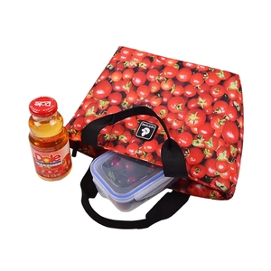 กระเป๋าใส่อาหารกลางวันแบบพกพา ลายดอกชบาฮาวาย กันน้ำ เก็บอุณหภูมิได้ พร้อมหูหิ้ว สำหรับปิกนิก - Product Image 3