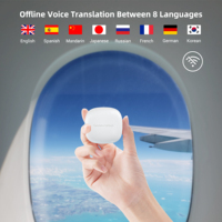 Wooask M3 Casque de traduction Traducteur vocal en temps réel Écouteurs Langue Écouteur de traduction hors ligne pour voyage d'affaires