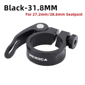 Collier de Selle de Vélo 31.8mm 34.9mm en Alliage d'Aluminium VTT à Libération Rapide Noir/Rouge/Argent - Product Image 4