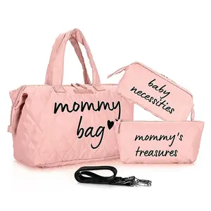 Hotsale 출산 가방 여성용 미라 아기 기저귀 핸드백 맞춤 인쇄 로고가있는 고급 아기 기저귀 가방 토트 백