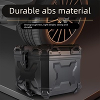 Boîte à bagages supérieure pour moto personnalisée noire 45L ABSX à dégagement rapide grande capacité pour scooter