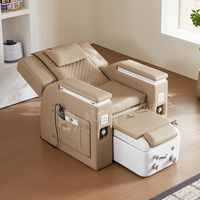 Chaise de manucure multifonction de luxe pour salon de beauté, avec bain de pieds, inclinable, réglable, massage électrique, chaise de pédicure