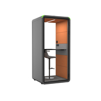Cabine de bureau acoustique à montage rapide, structure en aluminium insonorisée, cabine téléphonique de luxe avec revêtement doux