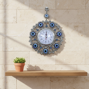 Ornement d'horloge murale en métal 25X20 cm Evil Eye - Product Image 3