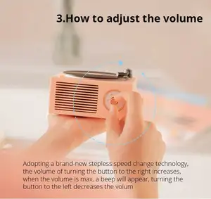 FM müzik ile fabrika toptan kablosuz hoparlör vinil plak çalar Vintage 3D Stereo Retro kablosuz hoparlör Bluetooth