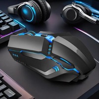 Mouse Gaming Berkabel 1.4M Grosir, Lampu RGB Berpendar 800-1200 DPI Dapat Diatur Ergonomis USB Optik untuk Gaming & Kantor