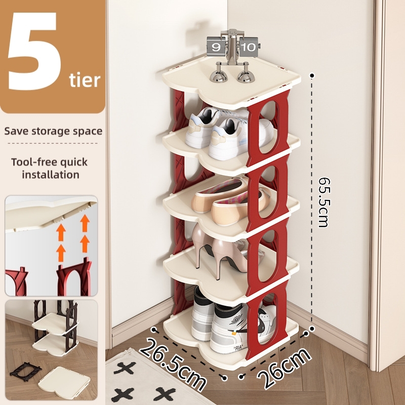shoe rack-elegant red-5 tiers