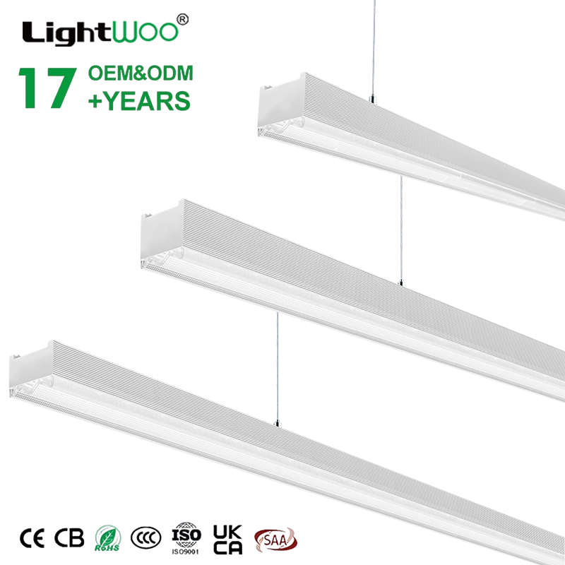 Versatile LED Linear Light Gym Lights Recessed Ceiling Pendant Surface Lamp Light Simple Long Line bar Pendant Light Light