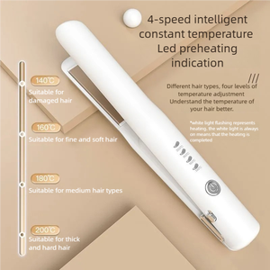 Mini lisseur et <span class=keywords><strong>fer</strong></span> à boucler sans fil portable USB pour lisser et boucler les cheveux - Product Image 4