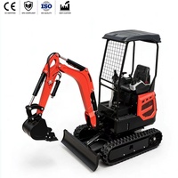 Mini-excavatrice hydraulique avec chenilles résistantes à l'usure pour les travaux agricoles, l'aménagement paysager et les applications de construction