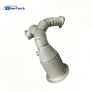ท่อดาวน์ไปป์สำหรับรถแข่ง Audi S5 B9 F5 3.0T V6 EA839 เชื่อมแบบ TIG ทำจากสแตนเลส 304  ระบบท่อไอเสียแบบไหลสูง พร้อมแผ่นกันความร้อน - Product Image 4