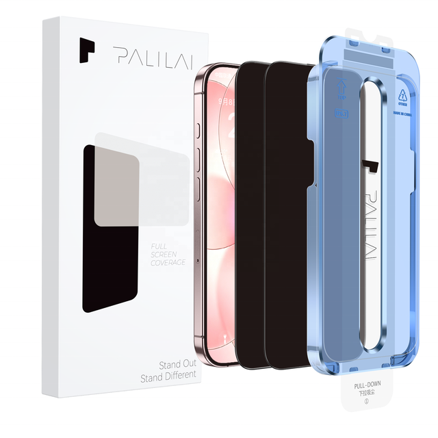 High Clarity 360 Degree Anti Spy Glass for iPhone 17 16 15 14 13 Pro Max Auto Dust-Removal Bubble-Free Install Box