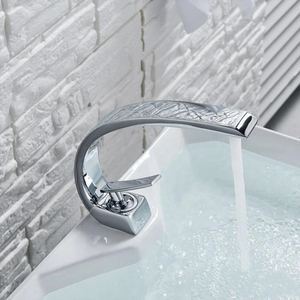 <span class=keywords><strong>Robinet</strong></span> de lavabo en acier inoxydable monté sur le pont à un trou Design lunaire antique moderne <span class=keywords><strong>pour</strong></span> eau chaude et froide <span class=keywords><strong>pour</strong></span> salle de bain - Product Image 2