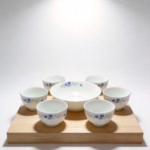 Marché de Gros de Dubaï : Ensemble de 7 bols en verre opale <span class=keywords><strong>émail</strong></span>lé bon marché avec décalcomanie, type boîte à lunch, en stock à vendre - Product Image 3