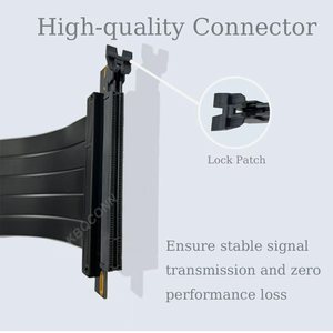 PCIE 4.0 uzatma kablosu, siyah 16x korumalı yüksek hızlı dayanıklı <span class=keywords><strong>GPU</strong></span> yükseltici kablo <span class=keywords><strong>GPU</strong></span> uzatma kartı için PCI Express portu ile - Product Image 3