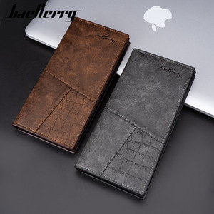 กระเป๋าสตางค์ใบยาวสำหรับผู้ชายแบรนด์ Baellerry หนังเย็บต่อกันหลายสี มีช่องใส่บัตรหลายช่อง ช่องใส่เหรียญแบบมีซิป เหมาะสำหรับใช้ในชีวิตประจำวัน - Product Image 3
