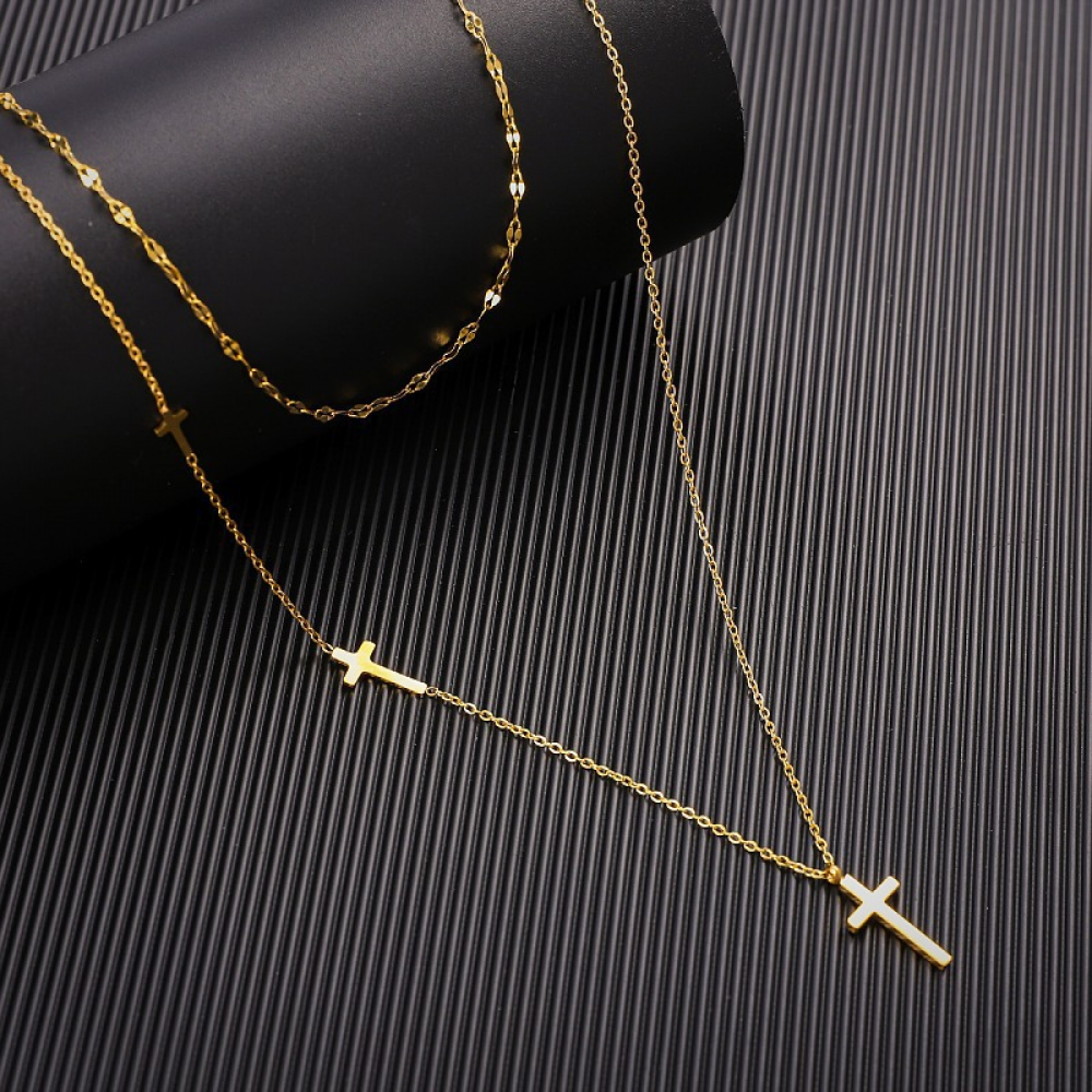 gold non tarnish cross pendant