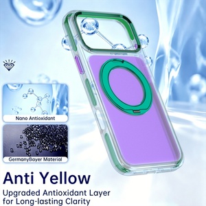 Nueva Funda Magnética Mate para iPhone 17 14 15 16 Pro Max con Protección de 360° °   Soporte de Anillo Metálico con Carga Inalámbrica y Cubierta Trasera Antigolpes - Product Image 2
