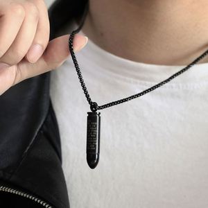 Altın kaplama Hip Hop kolye Unisex titanyum çelik mermi şekli kolye açılabilir koymak kemik kül veya parfüm aile kolye - Product Image 6