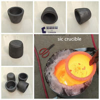 Four électrique et four à moyenne fréquence, utilisation 2 #   Creuset en carbure de silicium graphité pour la fusion de l'aluminium, du cuivre, du fer, de l'argent et de l'acier