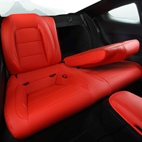 Housses de siège auto personnalisées en cuir, accessoires auto imperméables, protection de siège auto, ensemble complet de luxe 2015-2025 pour Ford Mustang 9 pièces