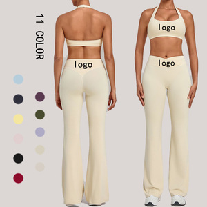 <span class=keywords><strong>Kit</strong></span> de Ejercicio de Pilates y Yoga para el Hogar y Viajes, Conjunto de Entrenamiento de Cuerpo Completo para <span class=keywords><strong>Mujer</strong></span>, Conjuntos de Yoga sin Espalda con Cuello Halter, Sensación de Segunda Piel - Product Image 1