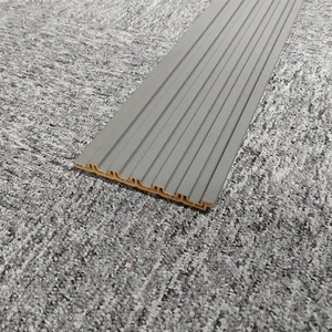 에코 Wpc 보드 제조 업체 실내 인테리어 장식 나무 플라스틱 복합 PVC 코팅 클래딩 플루트 Wpc 벽 패널