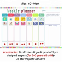 Tableau de récompense complet pour enfants en matériau PET personnalisé le plus vendu avec aimants effaçables à sec et liste de tâches