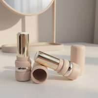 Tube de Rouge à Lèvres en ABS à Base Spirale, Emballage Cosmétique Vide, Baume à Lèvres 3-4G, Contenant de Luxe Unique et Mignon avec Estampage à Chaud, Vente en Gros