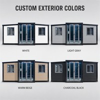 Maison conteneur solaire autonome extensible 20ft 40ft, prête à l'emploi, maison modulaire préfabriquée, fabricant OEM certifié CE ISO9001, États-Unis Canada