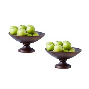 ชุดชามผลไม้ทำจากไม้สองชุดเครื่องครัวชามผลไม้ดีไซน์สวย - Product Image 1
