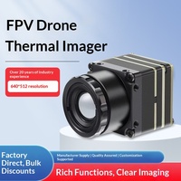 Caméra thermique FPV ZYKD à haute fréquence d'images, zoom optique, résolution 640*512, vision nocturne infrarouge, modèle avec support externe