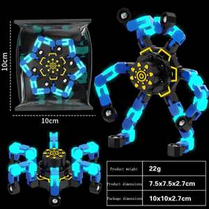 <span class=keywords><strong>PT</strong></span> Tendance DIY Transformable Chaîne Robot Fidget Jouet Drôle Araignée Sensorielle Fingertip Spinner pour la Saint Valentin - Product Image 2