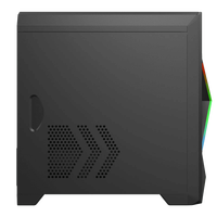 GameMax Ares Mid Tower Desktop Mini ATX Computer Case ARGB Lighting CE EMI Certified 12cm Fan Stock Black 4 Slots Plastic Steel