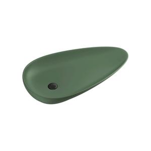 Lavabos de baño <span class=keywords><strong>Lavabo</strong></span> de cerámica de forma irregular de color <span class=keywords><strong>verde</strong></span> Lavabos de mano creativos personalizados - Product Image 4