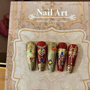 YITU 3D Vintage adhesivo Nail Art Sticker hormiga figura estampado en caliente oro plata gema alas YT4358 estilo chino pegatina decorativa - Product Image 2