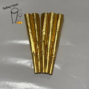 Maßgefertigtes 24K <span class=keywords><strong>Gold</strong></span> <span class=keywords><strong>Kegel</strong></span>-Rauchpapier Spezial-Rollpapier mit M-Filter - Product Image 1