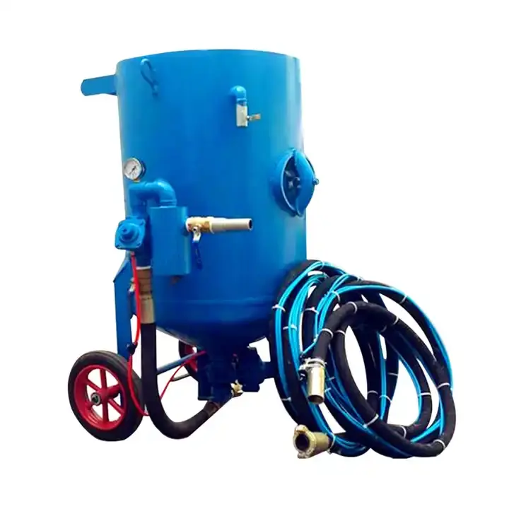 Latest Design Reasonable Price Portable Dustless Water Wet Sand Blasting Machine Sand Blaster Pot With Mobile Wheel