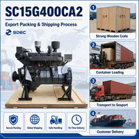 Moteur diesel marin SCDC SDEC SC15G400CA2 haute puissance pour bateau de pêche, navire de marchandises, propulsion marine