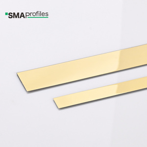 Smaprofiles nhà máy Giá Vàng thép không gỉ Dải phẳng tự dính gạch <span class=keywords><strong>TRIM</strong></span> cho đồ nội thất sàn tường chuyển tiếp dải - Product Image 2