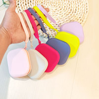 Nouvelle mini pochette en silicone à fermeture éclair, porte-monnaie, rangement de câbles, double usage, décoration pour sabots, accessoires pour chaussures, en stock, vente en gros