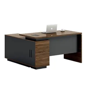 Simplicity Environmentally friendly durable Table top with black plastic wire box executive desk