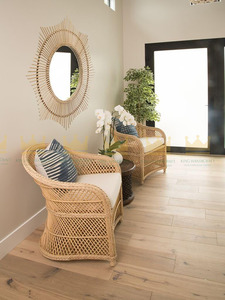 Ratán redondo moderno para espejo de pared Halo, decoración costera para baño, dormitorio y hogar, espejo decorativo para sala de estar - Product Image 4