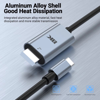 Câble USB-C vers HDTV 8K 60Hz 4K 120Hz Mâle-Mâle NKIWI avec coque en alliage d'aluminium et triple blindage pour ordinateur portable, téléphone, tablette, moniteur, téléviseur