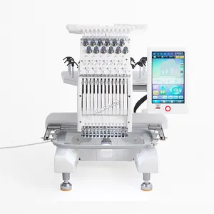 12 Needles Mini Single Head Embroidery Machine Digital Embroidery Punching and Sewing Machine