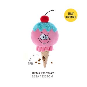 Tedavi dağıtıcı ile interaktif dondurma tasarım peluş TPR köpek oyuncak - Product Image 1
